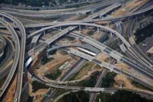 HOT lane work is ongoing at the Springfield Mixing Bowl. (VDOT)