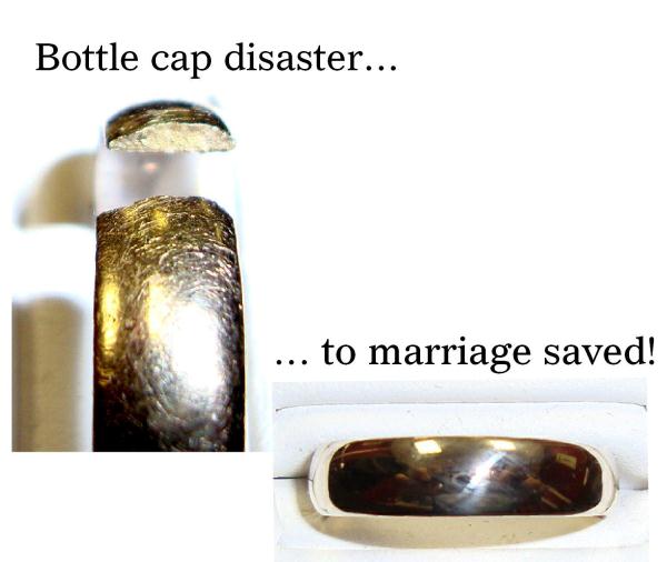 Lake Ridge jeweler Fred Van Doren saves a piece of jewelry that was broken when used as a bottle opener.