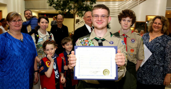 Nicholas Guernsey was commended by the Prince William County Board of Supervisors after he saved the life of a man who was having a heart attack. [Submitted photo]