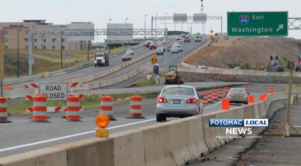 Drivers headed south on U.S. 29 in Gainesville now use an elevated bridge to cross train tracks. The new separated interchange is expected to stop frequent train vs. car collisions in the area. [Photo: Uriah Kiser / Potomac Local News]