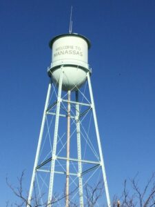 manassas, water, tower