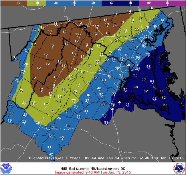Snow, sleet in Wednesday forecast - Potomac Local News