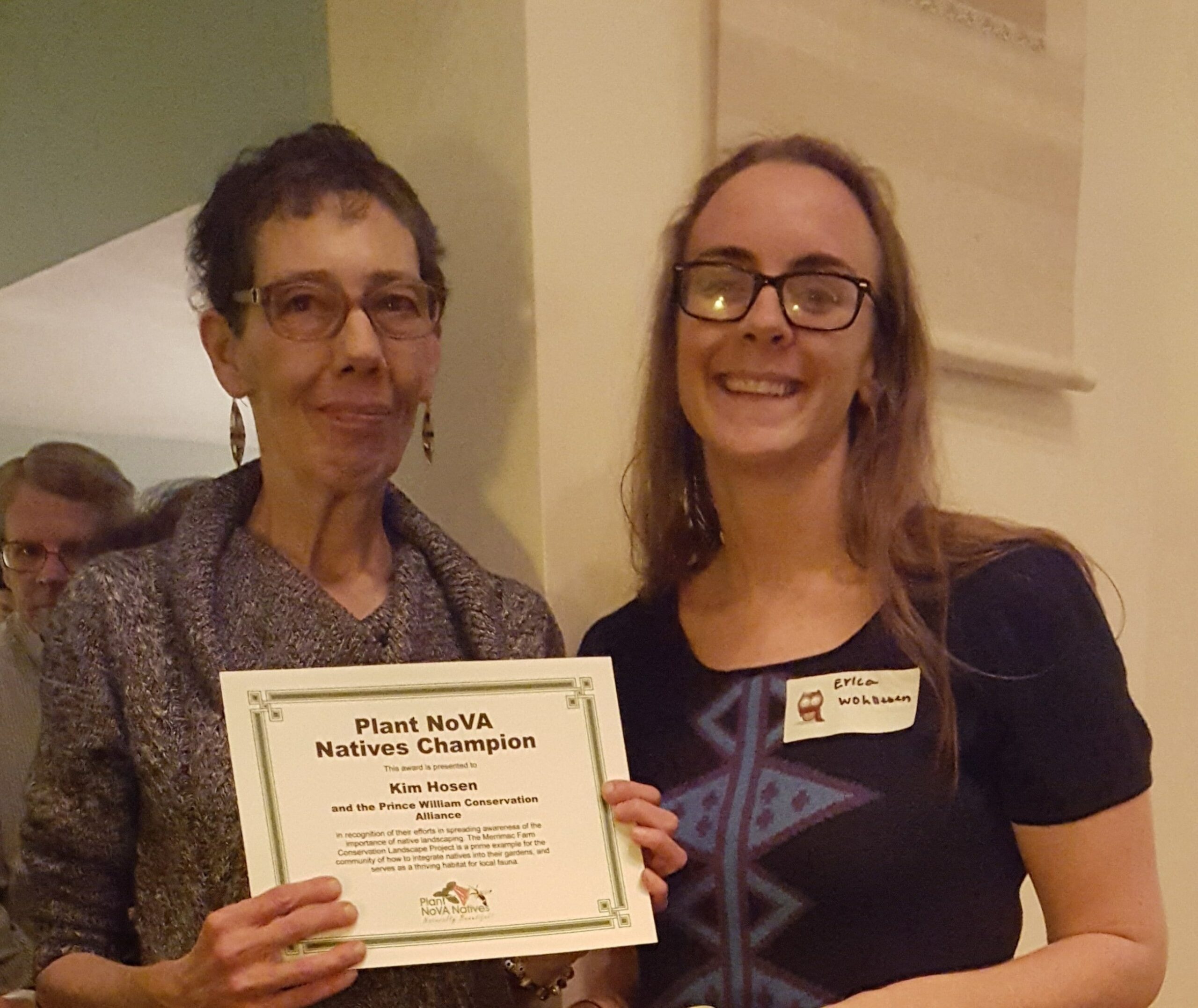 Plant NoVa Natives Recognizes Kim Hosen and the Prince William