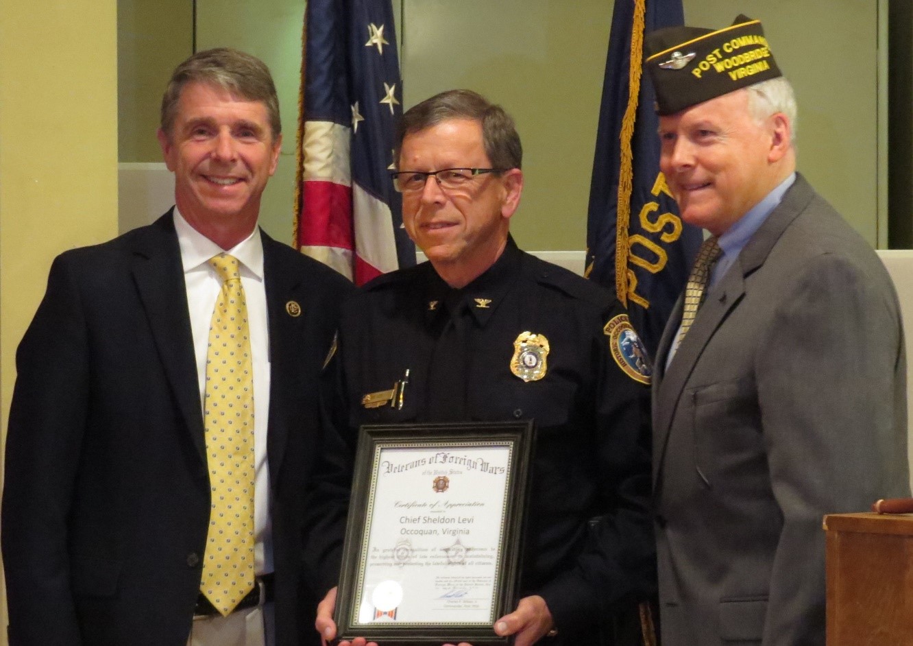 Woodbridge VFW Post 7916 hosts Rob Wittman, honors retiring Occoquan