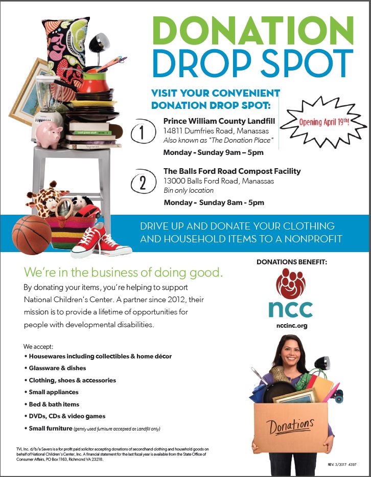 SAVERSDonationPlaceFlyer Potomac Local News