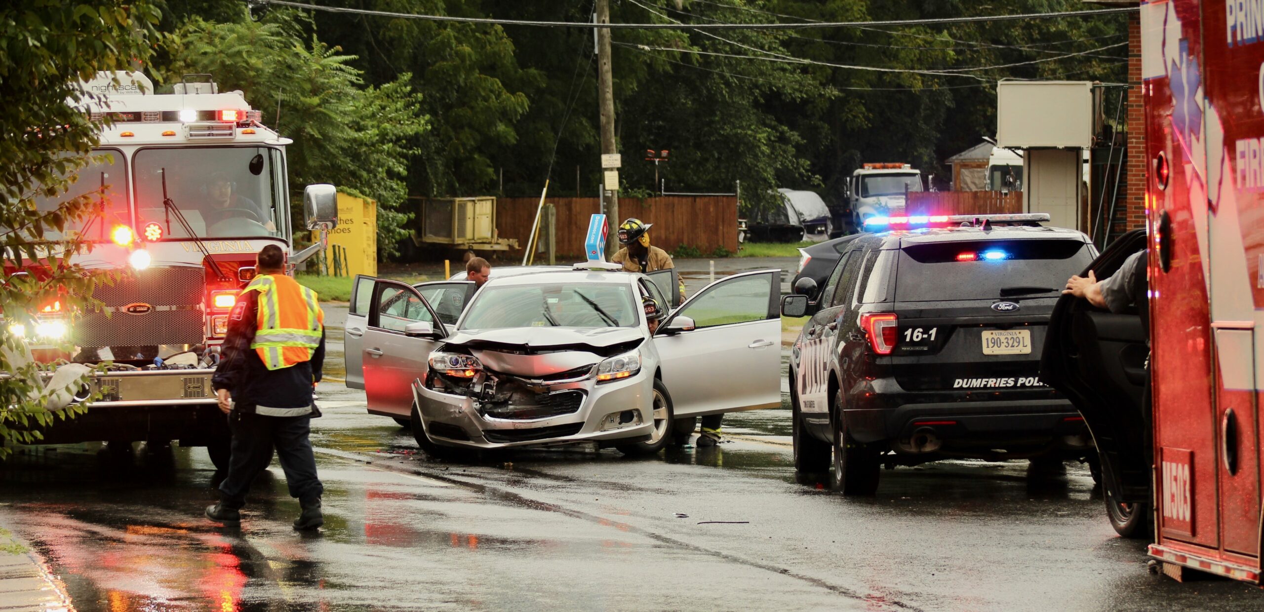 Airbags deploy in Dumfries collision involving pizza delivery car