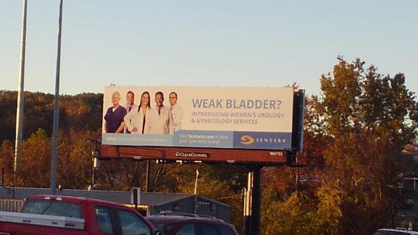 Sentara Weak Bladder Billboard