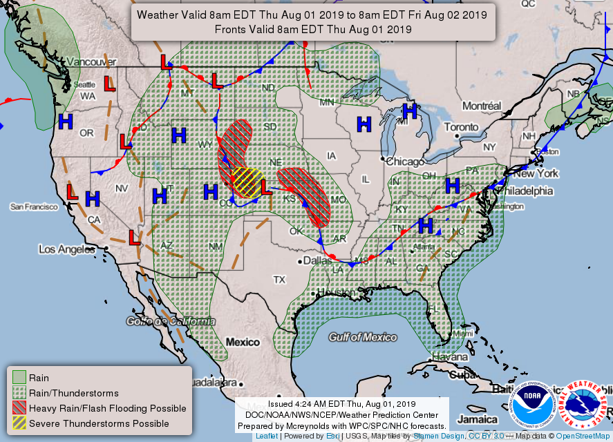 Scattered showers and thunderstorms after 11 a.m.