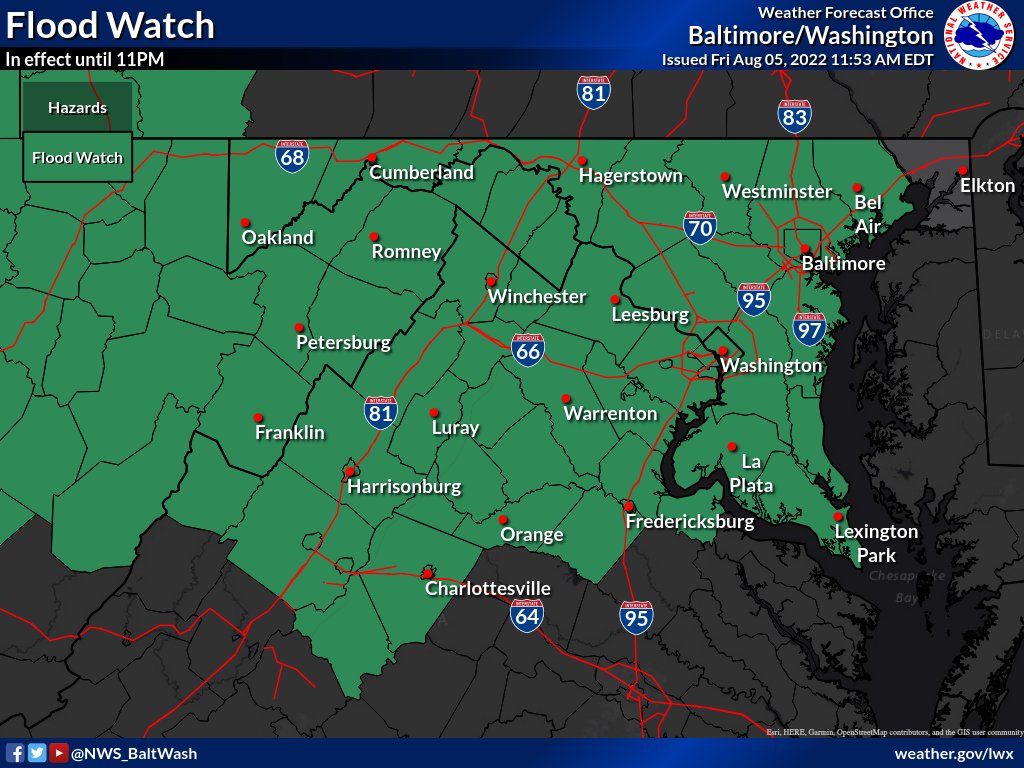 Flood watch starts 3 p.m., heavy rain, storms expected tonight