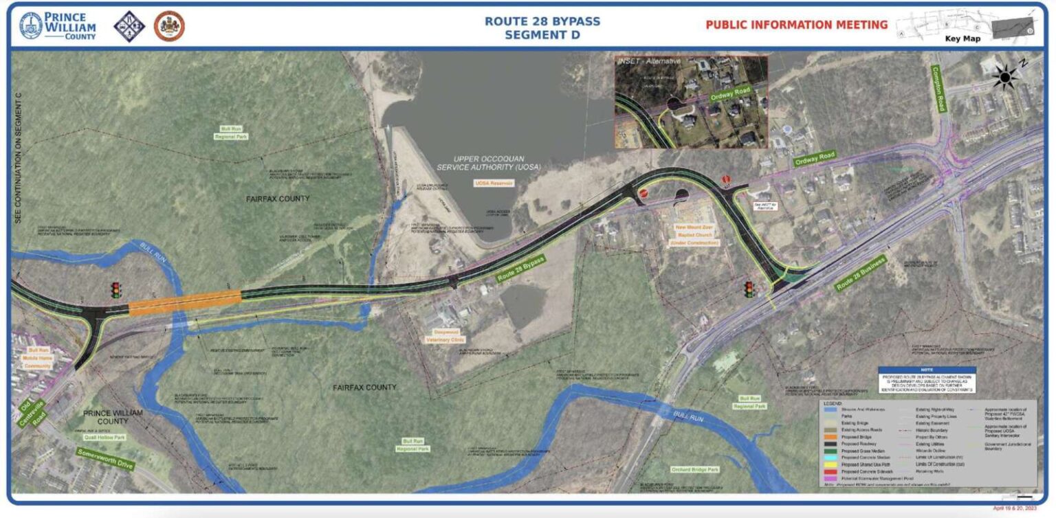 Va Rt. 28 Map Route 28 bypass price tag increases $1 million; Realignment sought