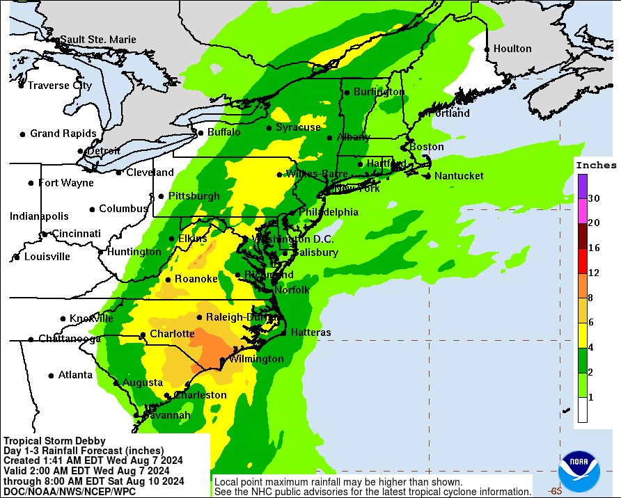 Tropical Storm Debby to Bring Heavy Rain and Potential Flooding to the ...