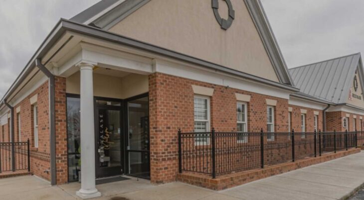 Brick storefront of Rejuvalase Medspa at Aquia Park in Stafford