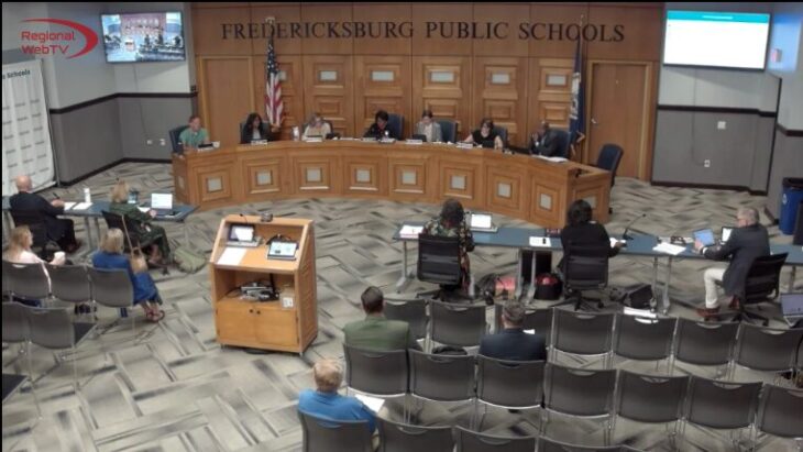 Fredericksburg City School Board meeting
