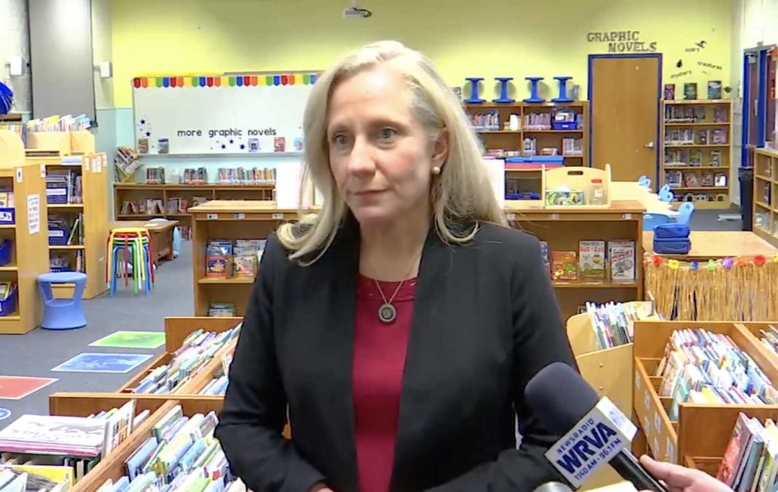 Gov. Abigail Spanberger answers questions in Henrico