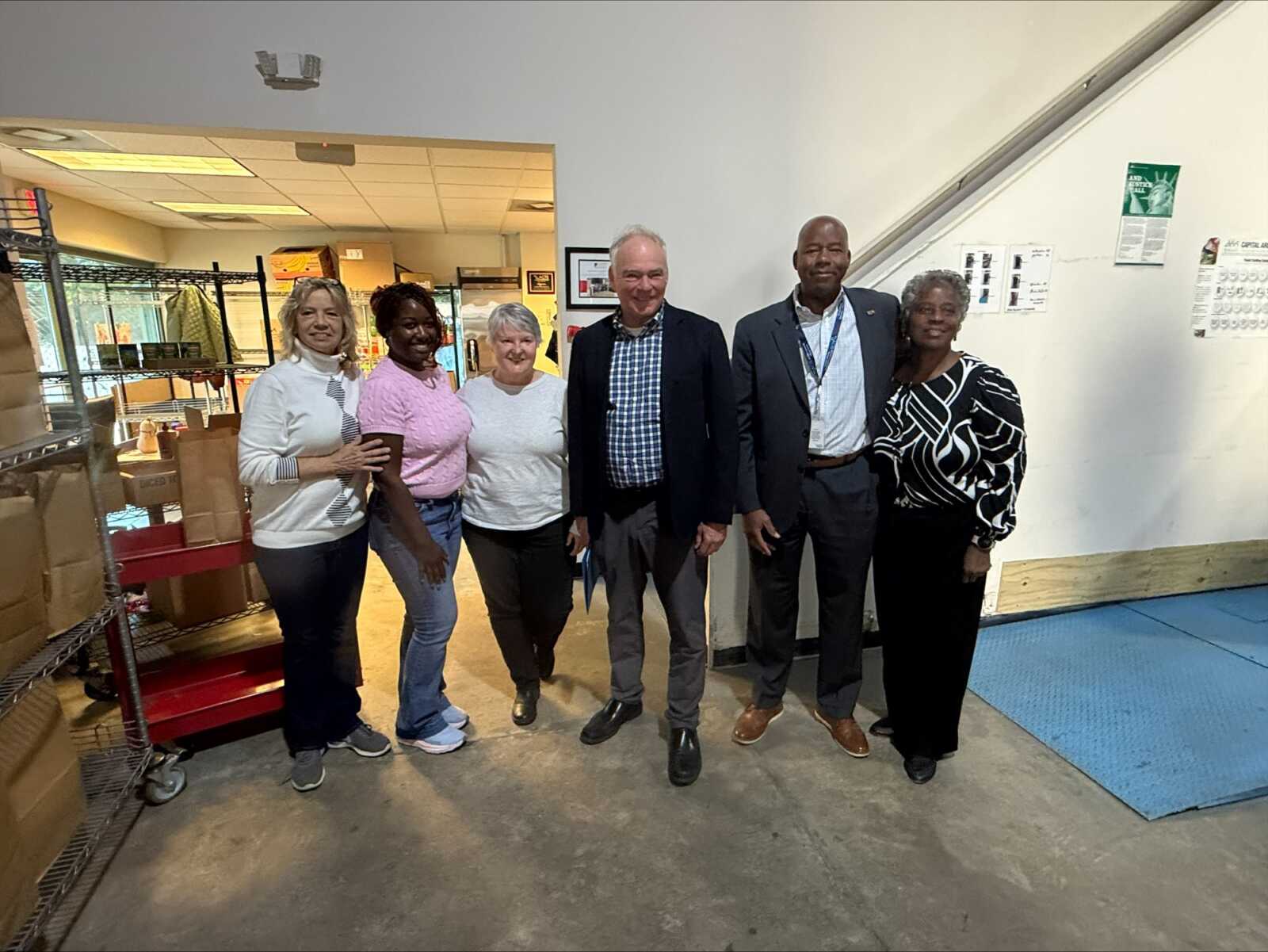 Sen. Tim Kaine with ACTS leaders and staff