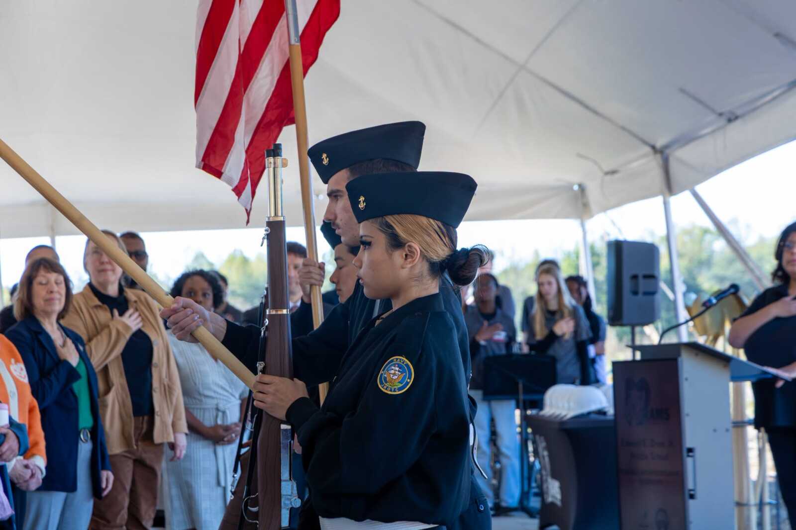 Color guard during the ceremony.