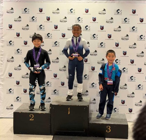 Kei Daniels on the podium with his gold medal in Buffalo, NY (photo: Stanley Daniels / family)