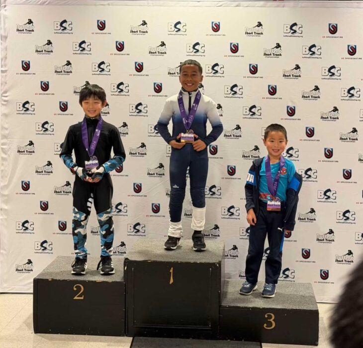 Kei Daniels on the podium with his gold medal in Buffalo, NY (photo: Stanley Daniels / family)