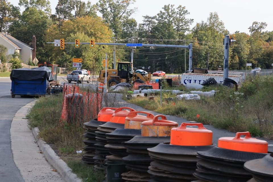 Road work in western Prince William County