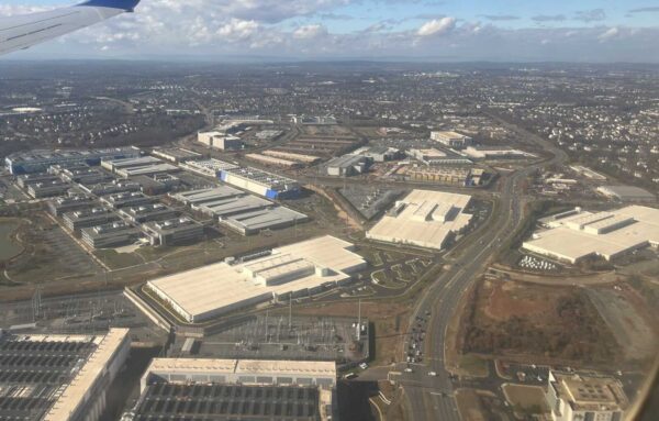 Data center buildings near Ashburn in Loudoun County