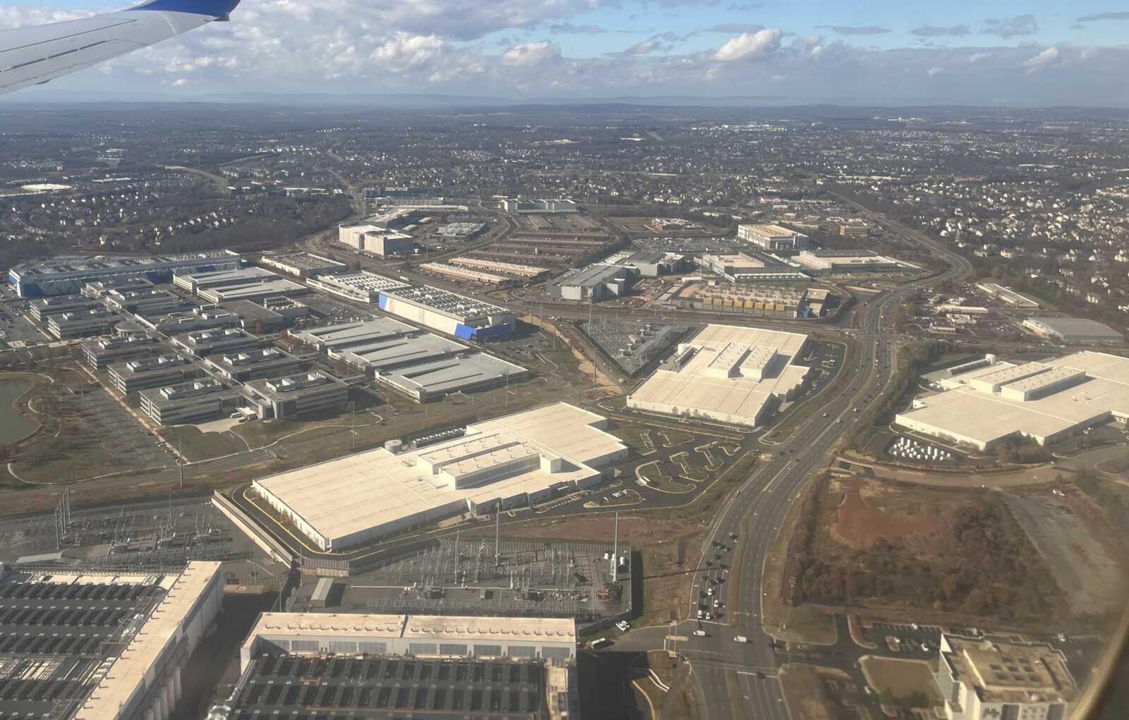 Data center buildings near Ashburn in Loudoun County