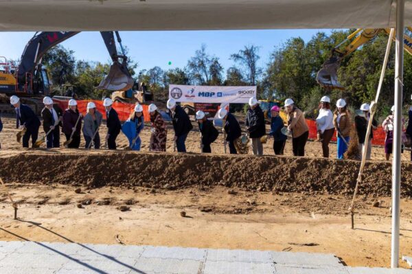 Officials break ground on the new Hartwood Elementary School.